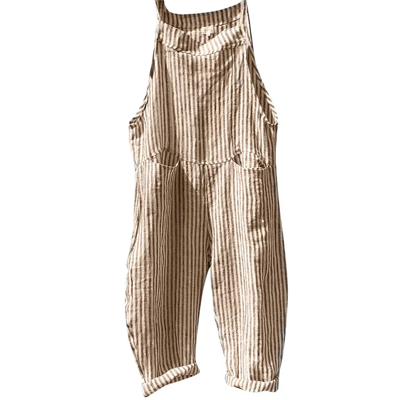 Sleeveless Overalls For Women Pocket Jumpsuit Summer Striped Rompers Womens Jumpsuit Loose Combinaison Femme 40MAY14
Sleeveless Overalls For Women Pocket Jumpsuit Summer Striped Rompers Womens Jumpsuit Loose Combinaison Femme 40MAY14