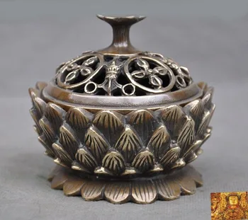 wedding decoration Old Chinese Buddhism Temple Pure Bronze Lotus Vajra Incense Burner Censer
wedding decoration Old Chinese Buddhism Temple Pure Bronze Lotus Vajra Incense Burner Censer
