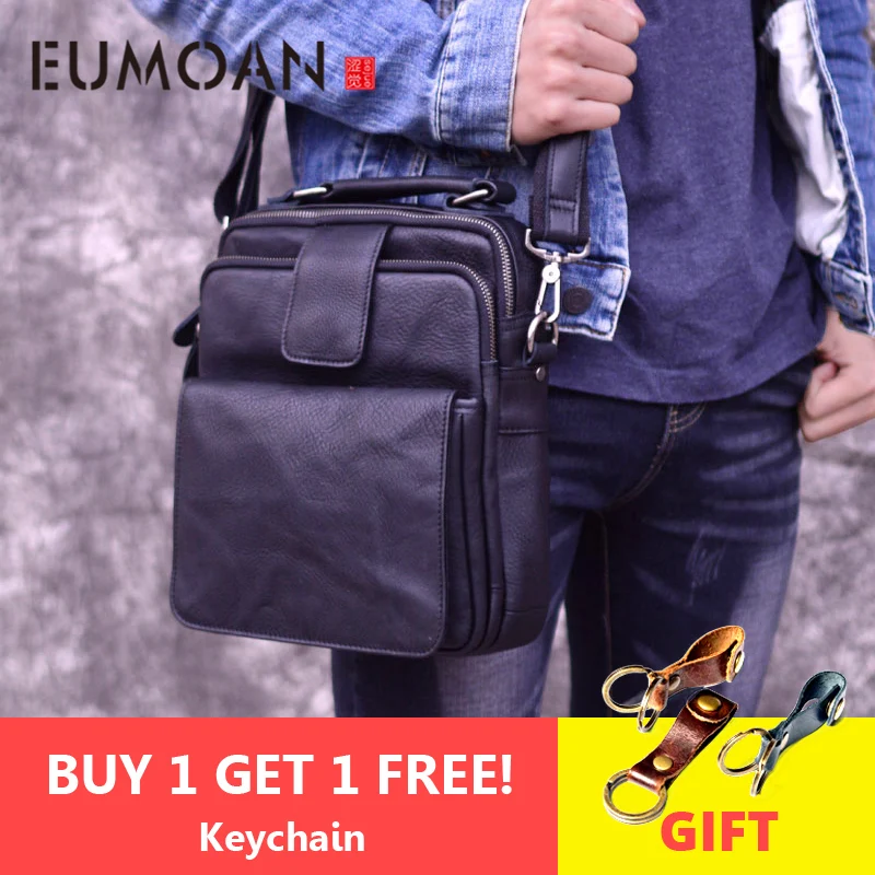 EUMOAN Original retro leather men's matte leather casual shoulder Messenger bag vertical section soft skin men bag handbag 
EUMOAN Original retro leather men's matte leather casual shoulder Messenger bag vertical section soft skin men bag handbag
