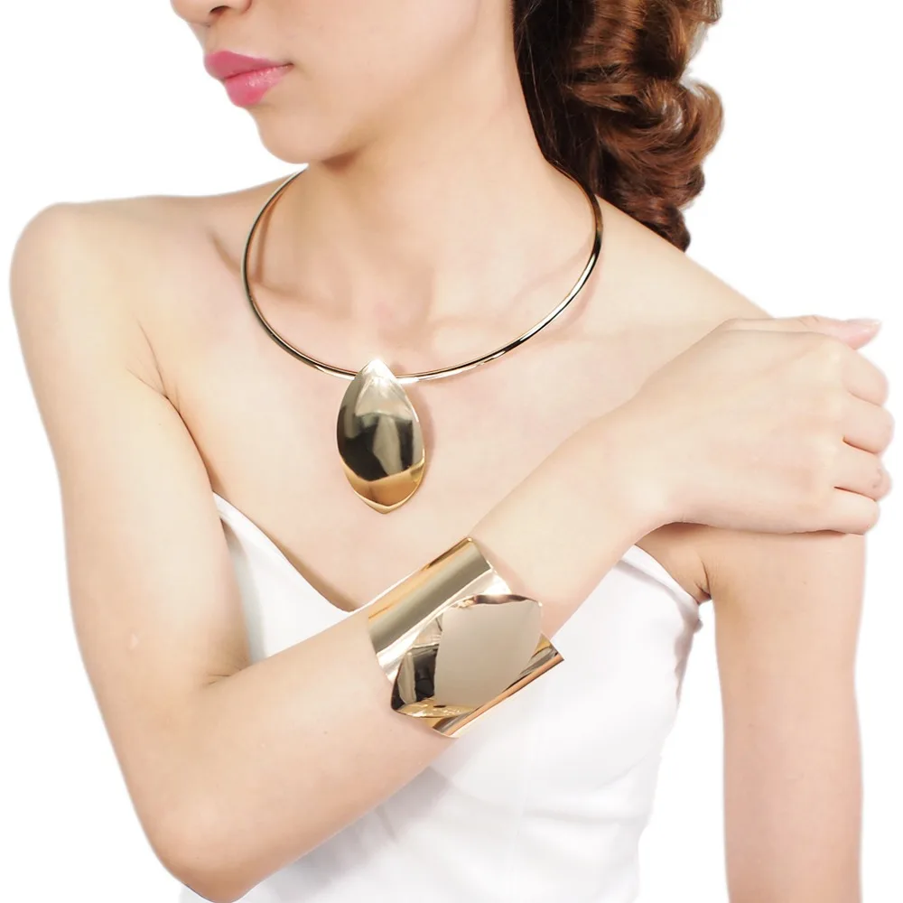 Punk Metal Statement Torques Set Big Bangle Alloy Geometric Choker Necklace Bracelet Sets For Women Jewelry 2019 UKMOC
Punk Metal Statement Torques Set Big Bangle Alloy Geometric Choker Necklace Bracelet Sets For Women Jewelry 2019 UKMOC