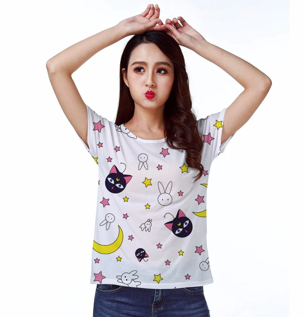 Track Ship+New Printed Retro Vintage T-shirt Top Tee Sailor Moon Cute Black Cat Luna Rabbit Star 1338
Track Ship+New Printed Retro Vintage T-shirt Top Tee Sailor Moon Cute Black Cat Luna Rabbit Star 1338