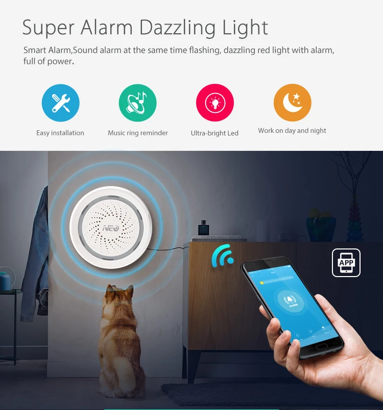 Wireless WiFi Siren Alarm Sensor Battery-Powered Can Be Charged with USB For Home Security Alarm System Remote Control Device
Wireless WiFi Siren Alarm Sensor Battery-Powered Can Be Charged with USB For Home Security Alarm System Remote Control Device
