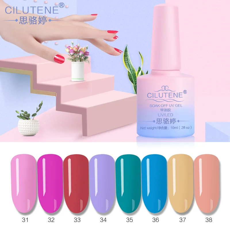 Cilutene 10ML 108 Colors Gel Varnish Nails Art Vernis UV LED Primer Semi Permanent LED Soak-Off Gel Lacquer Gel Nail Polish Lak
Cilutene 10ML 108 Colors Gel Varnish Nails Art Vernis UV LED Primer Semi Permanent LED Soak-Off Gel Lacquer Gel Nail Polish Lak