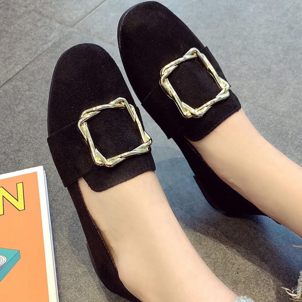 MUQGEW metal single shoes for woman Summer Flat Retro Soft loafers single shoes women flock leisure round toe single shoes 2019
MUQGEW metal single shoes for woman Summer Flat Retro Soft loafers single shoes women flock leisure round toe single shoes 2019