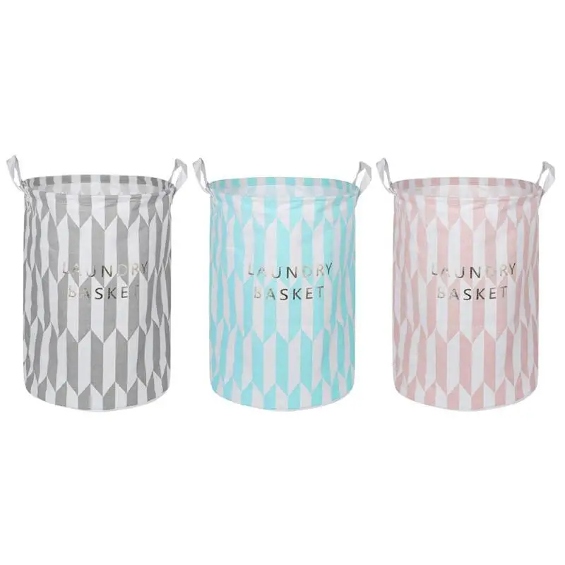 

Home Large Laundry Hamper Bag Geometry Canvas Clothes Storage Baskets Clothes Barrel Bags Kids Toy Storage Laundry Basket