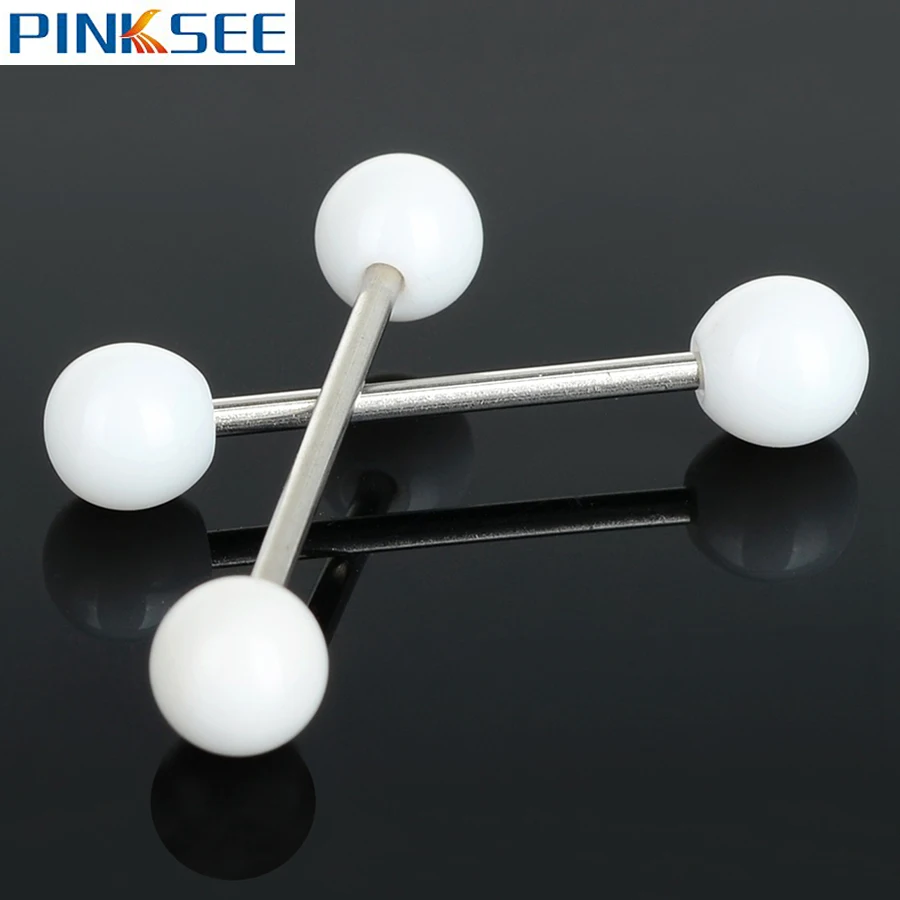1pc Sexy Barbells Ball Tragus Ear Cartilage Labret Lip Piercing Stainless Steel Tongue Rings Body Jewelry White Black Color
1pc Sexy Barbells Ball Tragus Ear Cartilage Labret Lip Piercing Stainless Steel Tongue Rings Body Jewelry White Black Color