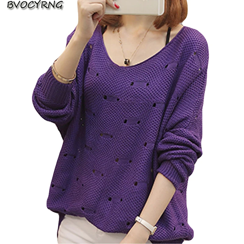 Casual women sweater sexy hollow bat shirt solid color V-neck sweater spring autumn female Knitted loose fashion pullover tops
Casual women sweater sexy hollow bat shirt solid color V-neck sweater spring autumn female Knitted loose fashion pullover tops