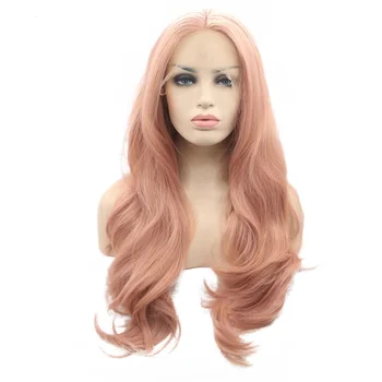 Marquesha Long Wavy Rose Gold Synthetic Lace Front Wig Peach Pink Lace Front Wig Heat Resistant Fiber Lace Wig For Women
Marquesha Long Wavy Rose Gold Synthetic Lace Front Wig Peach Pink Lace Front Wig Heat Resistant Fiber Lace Wig For Women