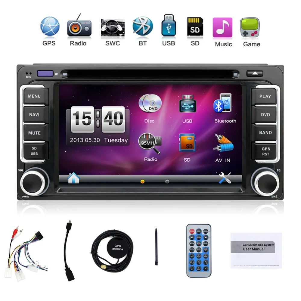 new 2 DIN Car DVD GPS Player For Toyota auto radio double din with GPS,BT,Steering wheel control
new 2 DIN Car DVD GPS Player For Toyota auto radio double din with GPS,BT,Steering wheel control
