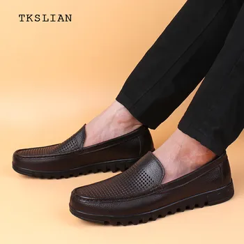Big size casual shoes men Holes genuine leather loafers slip-on outdoor mesh breathable shoes male footwear rubber sole 37-48
Big size casual shoes men Holes genuine leather loafers slip-on outdoor mesh breathable shoes male footwear rubber sole 37-48