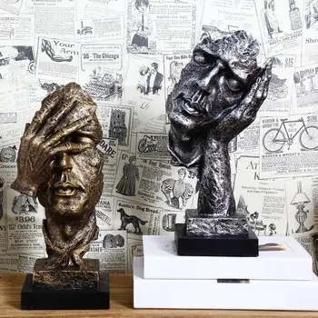 1pc Abstract Resin Non-toxic Silence Is Gold Sculpture Statuette Figurine Craft Office Home Cafe Decoration
1pc Abstract Resin Non-toxic Silence Is Gold Sculpture Statuette Figurine Craft Office Home Cafe Decoration