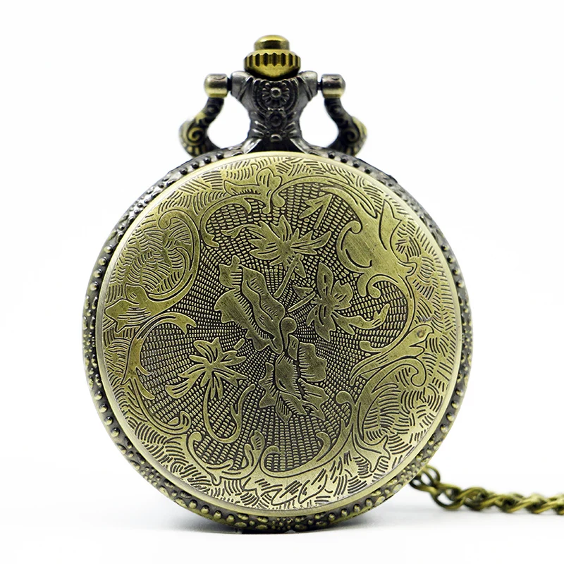 Gunmetal-Necklace-Quartz-Skull-Pocket-Watch-Battery-Included-84-5cm-long-Antique-Cool-Style-Fine-Jewelry