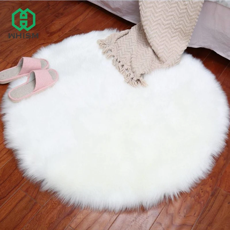 WHISM Imitation Wool Fluffy Rugs Chair Cover Carpet Bedroom Faux Mat Seat Pad Washable Warm Round Table Imitation Wool Fur Rug
WHISM Imitation Wool Fluffy Rugs Chair Cover Carpet Bedroom Faux Mat Seat Pad Washable Warm Round Table Imitation Wool Fur Rug
