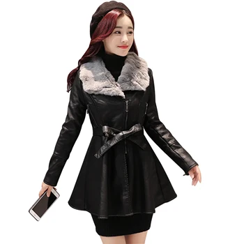 Large size fashion PU leather women's windbreaker long section slim plus velvet thicken warm black jacket coat /M-3XL ON196
Large size fashion PU leather women's windbreaker long section slim plus velvet thicken warm black jacket coat /M-3XL ON196