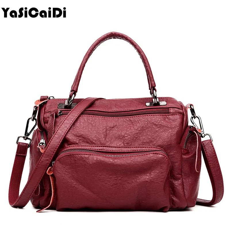 YASICAIDI Sheepskin Women shoulder bags Soft Leather Women Boston Bags Large Women Messenger Bags Double Zipper Vintange Bags
YASICAIDI Sheepskin Women shoulder bags Soft Leather Women Boston Bags Large Women Messenger Bags Double Zipper Vintange Bags