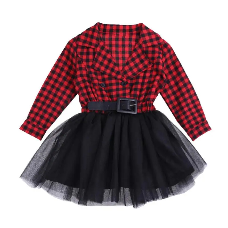 Girls Dress New Casual Patchwork Spring Autumn Clothing Red Plaid Long Sleeve Top Mesh Bottom Girls Dress Fashion Clothes
Girls Dress New Casual Patchwork Spring Autumn Clothing Red Plaid Long Sleeve Top Mesh Bottom Girls Dress Fashion Clothes