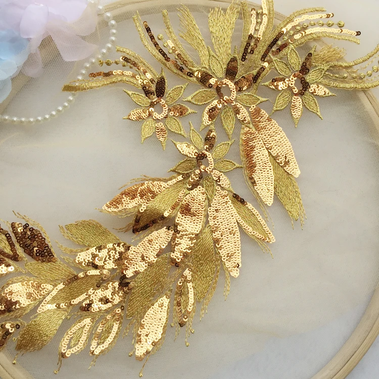 1Pc Gold/Blue/Red/Rose Red Dress Applique 3D Feeling Blouse/Trouses Sewing Sequins Patch DIY Costume Decoration Accessories X049
1Pc Gold/Blue/Red/Rose Red Dress Applique 3D Feeling Blouse/Trouses Sewing Sequins Patch DIY Costume Decoration Accessories X049