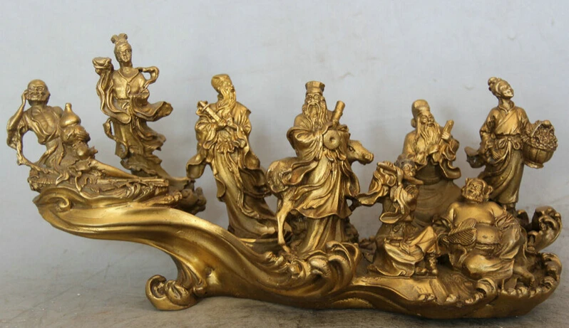 JP S061 12" Chinese Brass Folk immortal Eight Immortals gourd Han Xiang Zi Statue Set
JP S061 12" Chinese Brass Folk immortal Eight Immortals gourd Han Xiang Zi Statue Set