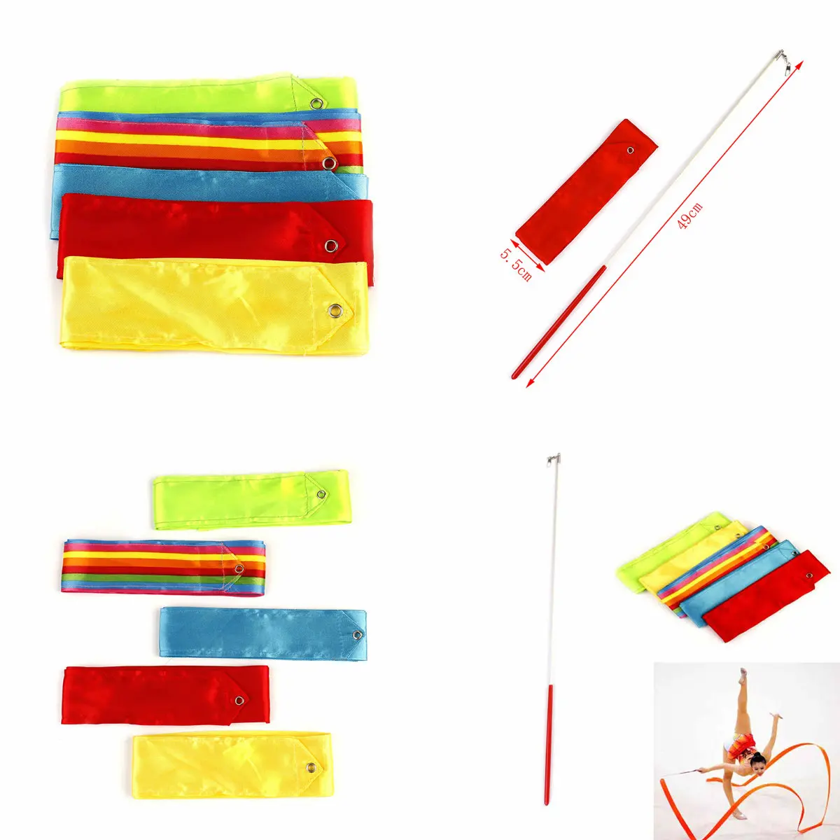 6m New Gym Dance Ribbon Stick Art Rhythmic Gymnastics Ballet Streamer Twirling Rod
6m New Gym Dance Ribbon Stick Art Rhythmic Gymnastics Ballet Streamer Twirling Rod