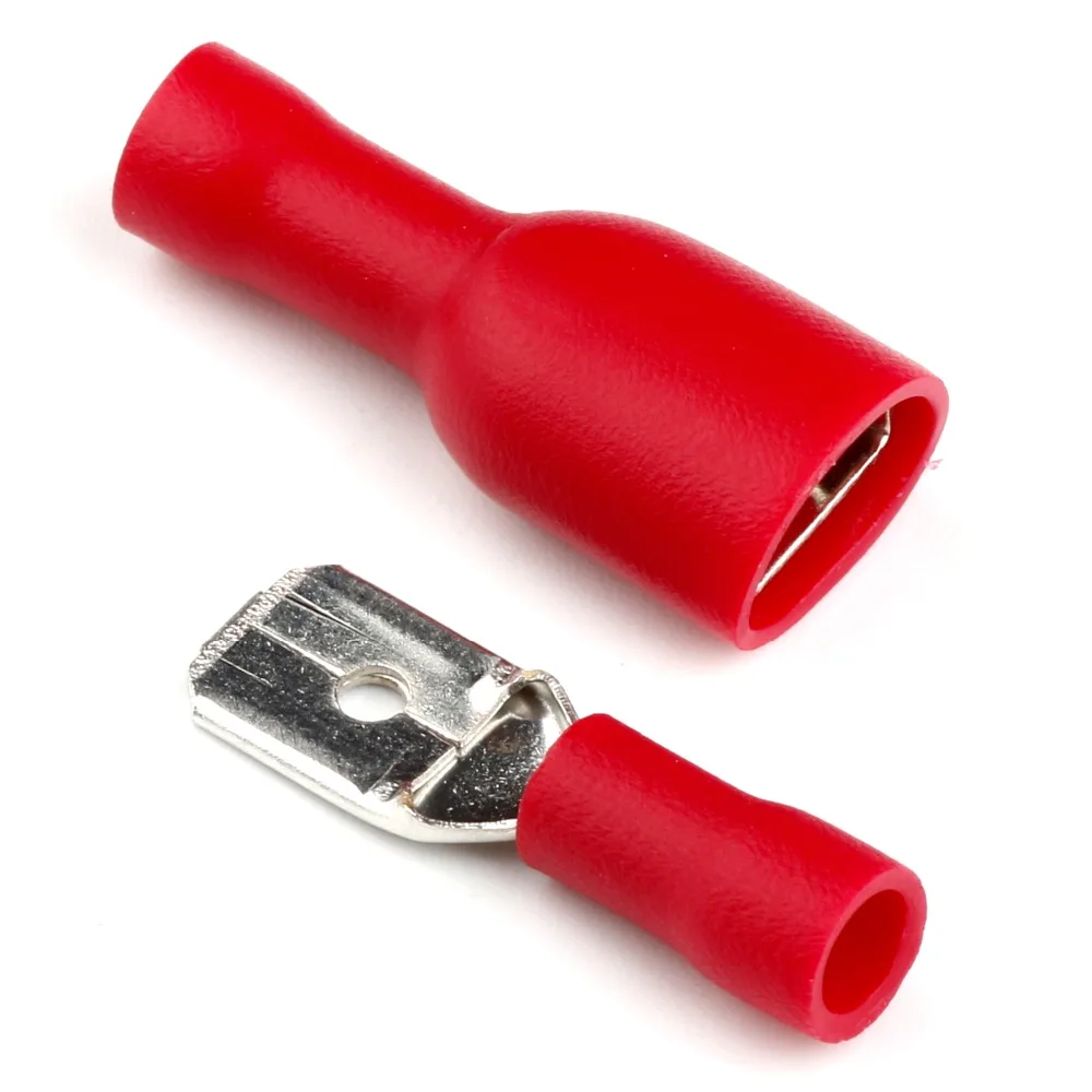 50 PCS Red Spade Crimp Terminals Fully Insulated Electrical Connectors Audio Wiring
50 PCS Red Spade Crimp Terminals Fully Insulated Electrical Connectors Audio Wiring