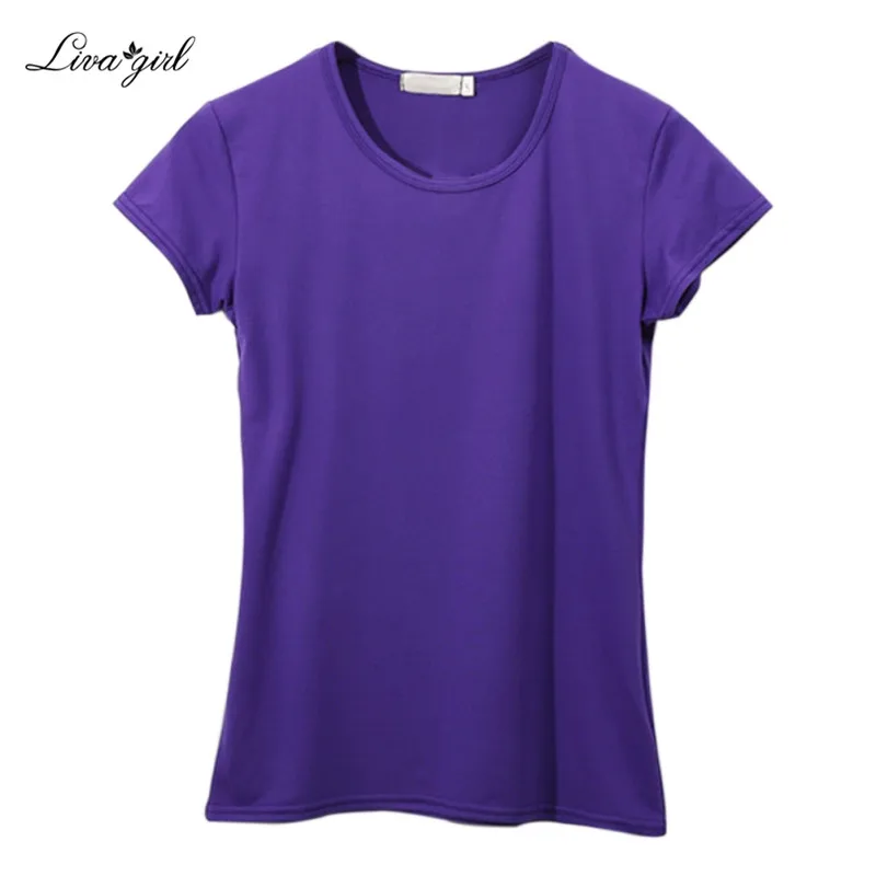 2018 Summer Tops Shirts Basic Female T Shirts Mild Silk Solid O Neck Short Sleeve Tees Quality Female Casual Tops Short M-XL
2018 Summer Tops Shirts Basic Female T Shirts Mild Silk Solid O Neck Short Sleeve Tees Quality Female Casual Tops Short M-XL
