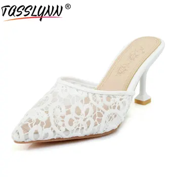 TASSLYNN 2019 High Heels Woman Summer Shallow Slippers Slip on Thin Heels Women Slippers Lace Outside Woman Shoes Size 34-43
TASSLYNN 2019 High Heels Woman Summer Shallow Slippers Slip on Thin Heels Women Slippers Lace Outside Woman Shoes Size 34-43