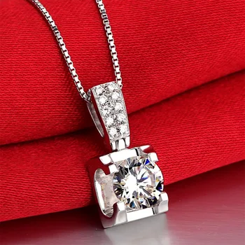 High-grade Beautiful 925 Sterling Silver Jewelry Necklaces For Women 3carat SONA High Carbon Drill Pendant Necklace LN166
High-grade Beautiful 925 Sterling Silver Jewelry Necklaces For Women 3carat SONA High Carbon Drill Pendant Necklace LN166