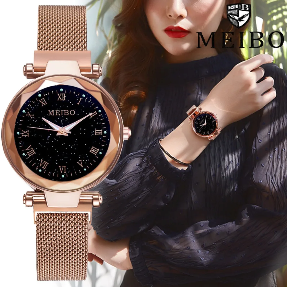 Hot Sale Luxury Women Bracelet Quartz Wrist Watches Stainless Steel Mesh Band Magnet Buckle Starry Sky Analog Ladies WristWatch
Hot Sale Luxury Women Bracelet Quartz Wrist Watches Stainless Steel Mesh Band Magnet Buckle Starry Sky Analog Ladies WristWatch
