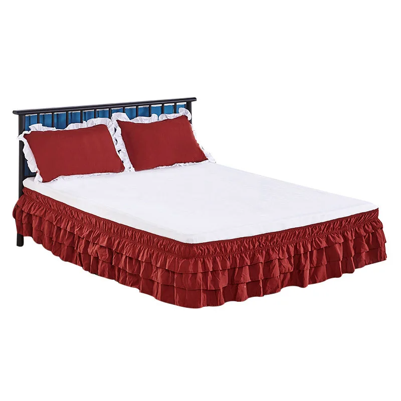 Newly Ruffled Bed Skirt 3 Layers Elastic Bed Skirt Bed Cover Without Surface Home Bedding Hotel Bed Skirt Home Textile
Newly Ruffled Bed Skirt 3 Layers Elastic Bed Skirt Bed Cover Without Surface Home Bedding Hotel Bed Skirt Home Textile