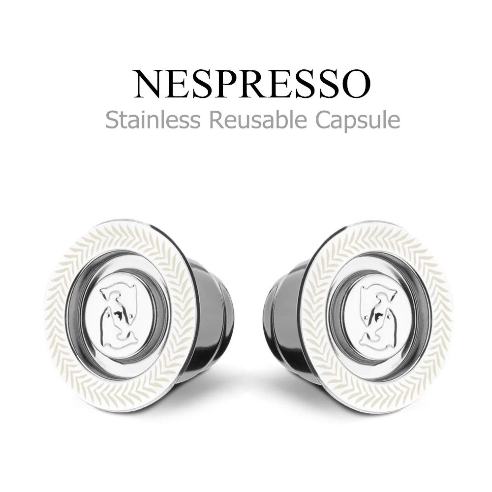 

Espresso Capsulas De Cafe Recargables Nespresso Stainless Steel Square Hole Nespresso Refillable Capsule Reusable Pods