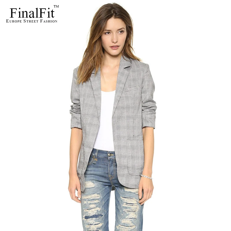 FinalFit Casual Blazer Women Simple Plaid Spring Autumn Thin Women Suit Blazer Coat
FinalFit Casual Blazer Women Simple Plaid Spring Autumn Thin Women Suit Blazer Coat