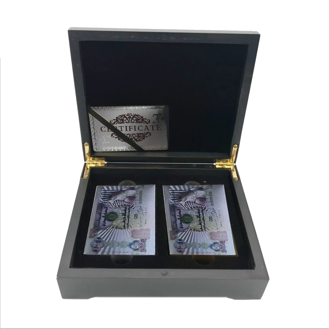 United Arab Emirates 100 999.9 Silver Plated Banknote Double Playing Card In Box Personalized Gifts
United Arab Emirates 100 999.9 Silver Plated Banknote Double Playing Card In Box Personalized Gifts
