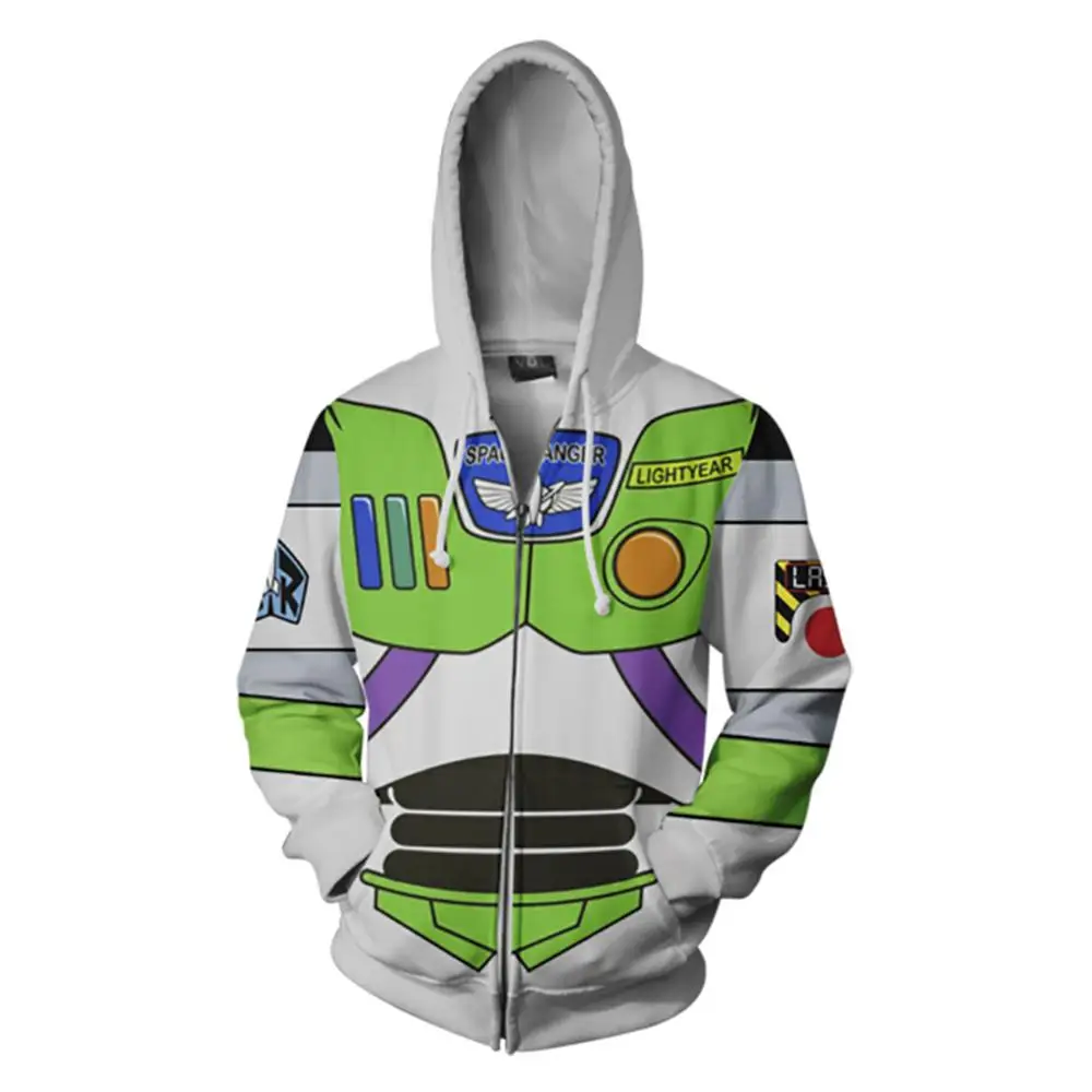 NEW Toy Story 4 Buzz Lightyear Cosplay Hoodies Sleeve Zippers Men's Sweatshirts Coat Sportswear Woody Halloween costume gift
NEW Toy Story 4 Buzz Lightyear Cosplay Hoodies Sleeve Zippers Men's Sweatshirts Coat Sportswear Woody Halloween costume gift