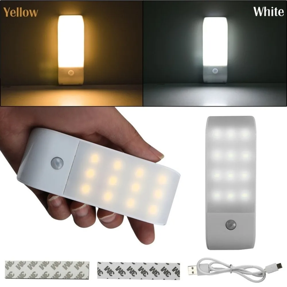 12 LED 5V PIR Infrared Stick-on Rechargeable Wardrobe Night Light USB Motion Detector Induction Sensor Closet Corridor Lamp
12 LED 5V PIR Infrared Stick-on Rechargeable Wardrobe Night Light USB Motion Detector Induction Sensor Closet Corridor Lamp