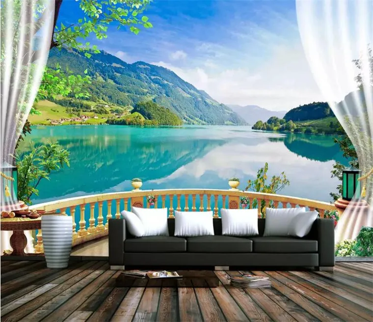 3D Wallpaper Balcony Blue Sky Lake Forest Nature Landscape Photo Wall Murals Living Room Bedroom Backdrop Wall Papel De Parede
3D Wallpaper Balcony Blue Sky Lake Forest Nature Landscape Photo Wall Murals Living Room Bedroom Backdrop Wall Papel De Parede