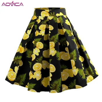 Aovica S-5XL Plus Size Lemon Print Party Vintage Skirts High Waist Spring Summer Retro Skirts Feminino Saia Casual Faldas Mujer
Aovica S-5XL Plus Size Lemon Print Party Vintage Skirts High Waist Spring Summer Retro Skirts Feminino Saia Casual Faldas Mujer
