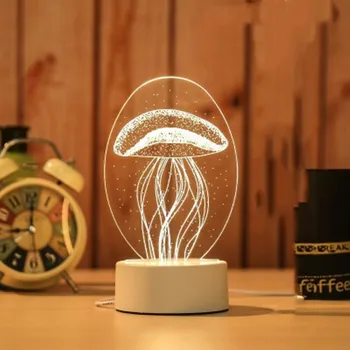 Led Creative 3D table Acylic lighting jellyfish cartoon luminous lamp led mushroom type creative lamp night lighting
Led Creative 3D table Acylic lighting jellyfish cartoon luminous lamp led mushroom type creative lamp night lighting