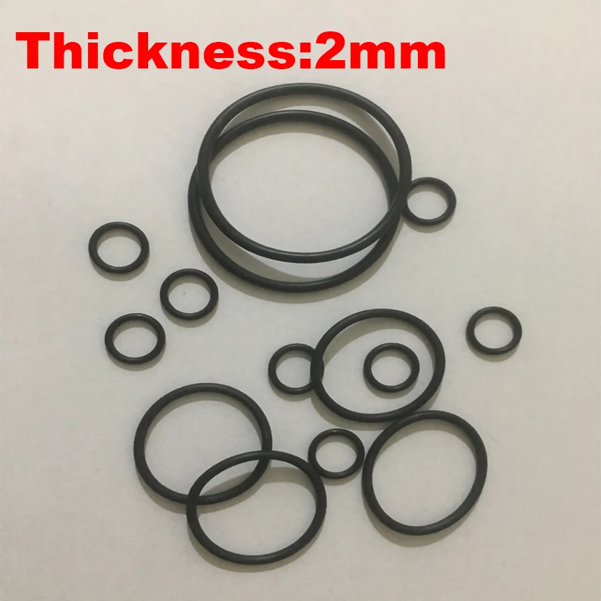 

600pcs 5x2 5*2 5.5x2 5.5*2 6x2 6*2 7x2 7*2 OD*Thickness Black NBR Nitrile Chemigum Rubber O-Ring Washer Oil Seal O Ring Gasket