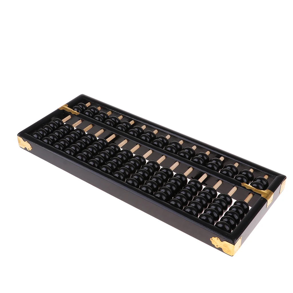 Vintage Wooden Chinese Abacus Bead Arithmetic Calculator Tool