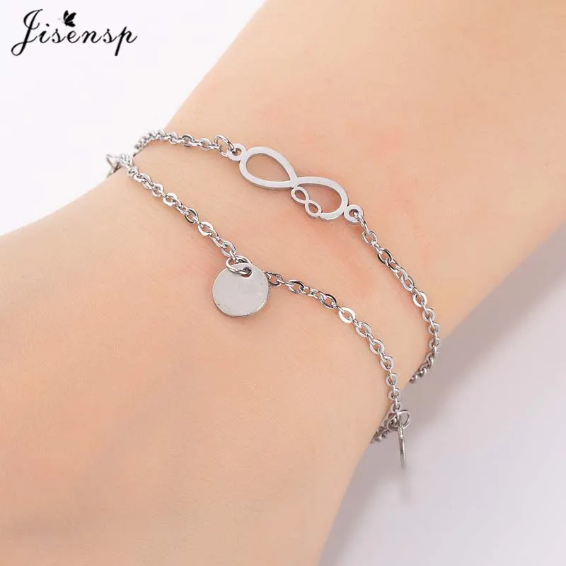 Jisensp Simple Stainless Steel Infinity Bracelet Women Couple Bracelets Charm Jewelry Friendship Gifts pulseras acero inoxidab
Jisensp Simple Stainless Steel Infinity Bracelet Women Couple Bracelets Charm Jewelry Friendship Gifts pulseras acero inoxidab