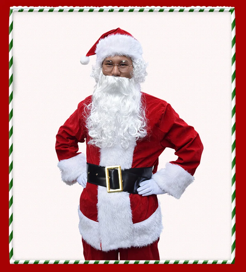 Cosplay&ware 10 Pcsset Deluxe Christmas Santa Claus Costume Cosplay Fancy Costumes Party Red Suit Coat Pants Beard Belt Hat Set 22 Cosplay&ware 10 Pcsset Deluxe Christmas Santa Claus Costume Cosplay Fancy Costumes Party Red Suit Coat Pants Beard Belt Hat Set -Cosplayware Store HTB1fRqVXLjsK1Rjy1Xaq6zispXa9.jpg