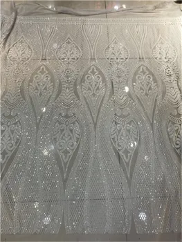 New african lace fabrics 5 yards french net with sequins embroidery nigerian lace fabrics wholesale for wedding party
New african lace fabrics 5 yards french net with sequins embroidery nigerian lace fabrics wholesale for wedding party