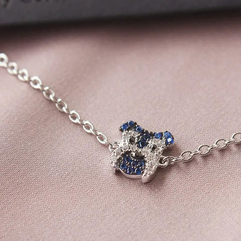 Women Zircon 925 Sterling Silver Animal Blue Schnauzer Pet Dog Chain Bracelet Wedding Bulldog Chihuahua Animal Jewelry
Women Zircon 925 Sterling Silver Animal Blue Schnauzer Pet Dog Chain Bracelet Wedding Bulldog Chihuahua Animal Jewelry