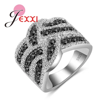 Hot Sale White Black Cross Ring Wide Knot Loop Jewelry 925 Sterling Silver Women Girls Christmas Gifts Drop Shipping
Hot Sale White Black Cross Ring Wide Knot Loop Jewelry 925 Sterling Silver Women Girls Christmas Gifts Drop Shipping