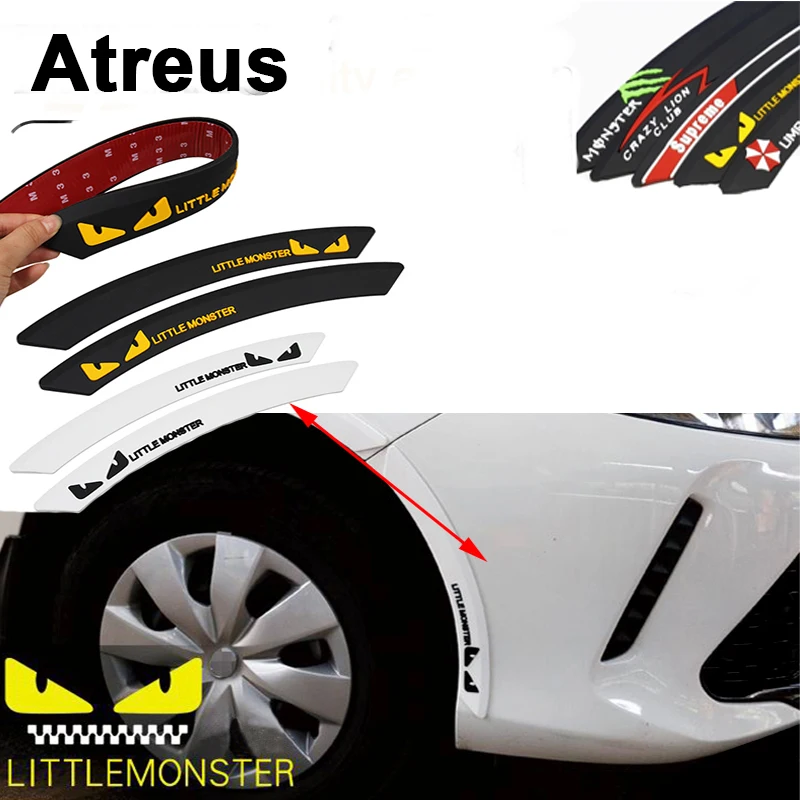 

Atreus 2pc Car Fender Wheel Tire Edge Eyebrow Strip Stickers For BMW e46 e39 e36 Audi a4 b6 a3 a6 c5 Renault duster Lada granta