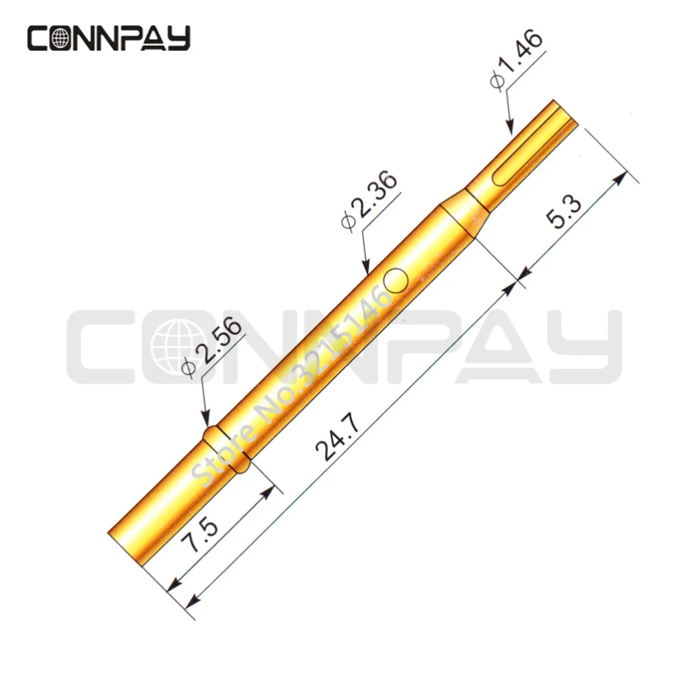 100Pcs in a Pack R125-4S Test Probe Pogo Pin Receptacle Length 30.0mm Tool
100Pcs in a Pack R125-4S Test Probe Pogo Pin Receptacle Length 30.0mm Tool