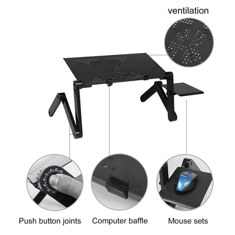 Aluminum Alloy Computer Stand Portable Adjustable Foldable Laptop Notebook Lap PC Folding Desk Table Vented Stand Bed Tray
Aluminum Alloy Computer Stand Portable Adjustable Foldable Laptop Notebook Lap PC Folding Desk Table Vented Stand Bed Tray