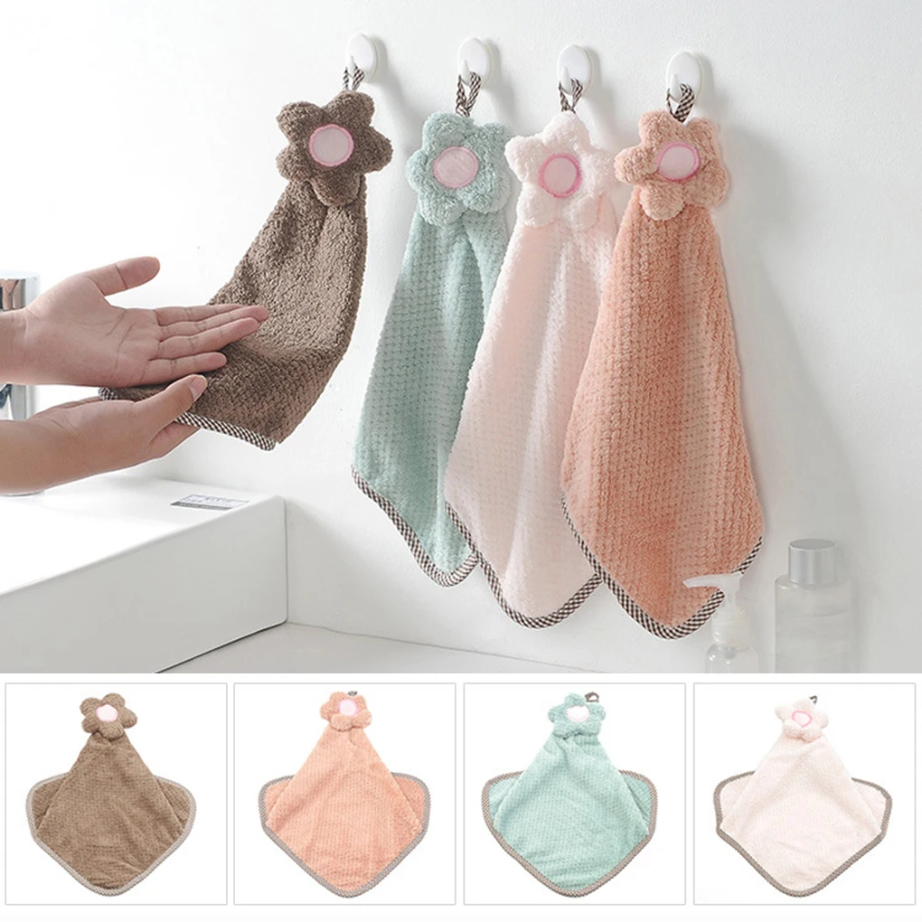 Flower Coral Velvet Hand Towel Absorbent Bathroom Hanging Washing Cloth Kitchen Absorbent Dishcloth
Flower Coral Velvet Hand Towel Absorbent Bathroom Hanging Washing Cloth Kitchen Absorbent Dishcloth