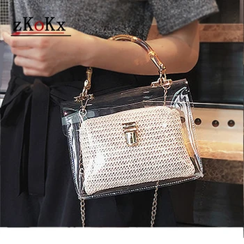 clear bag Transparent Bag clutch Handbag With Bamboo Handle Chain Crossbody Bags purses and handbags Ladies Straw Beach Bags
clear bag Transparent Bag clutch Handbag With Bamboo Handle Chain Crossbody Bags purses and handbags Ladies Straw Beach Bags