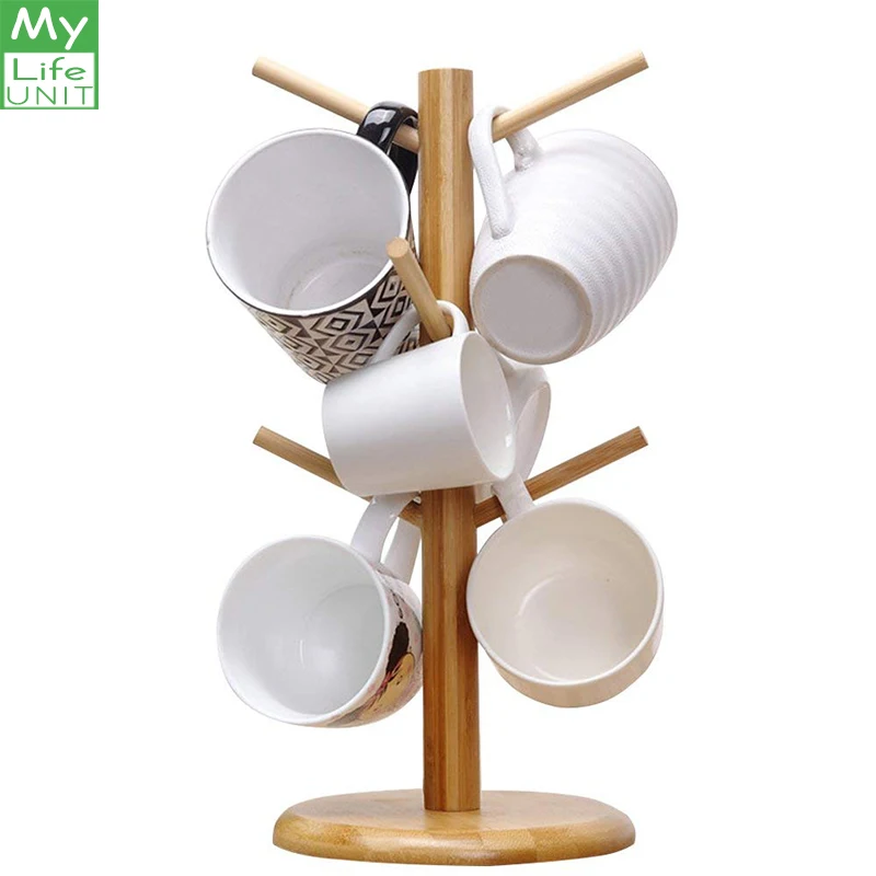MyLifeUNIT Wooden Mug Hanging Display Rack Drinkware Shelf With 6 Hooks Tree Shape Wood Coffee Tea Cup Storage Holder Stand
MyLifeUNIT Wooden Mug Hanging Display Rack Drinkware Shelf With 6 Hooks Tree Shape Wood Coffee Tea Cup Storage Holder Stand
